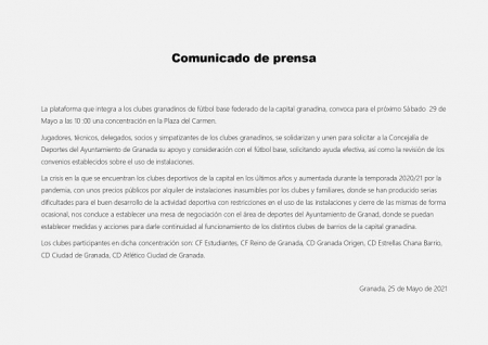 Comunicado de los clubes