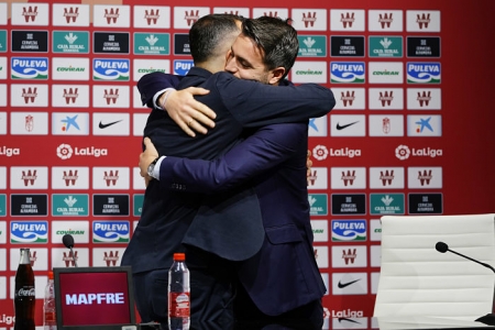 Fran Sánchez, durante la despedida de Diego Martínez (PEPE VILLOSLADA / GCF)