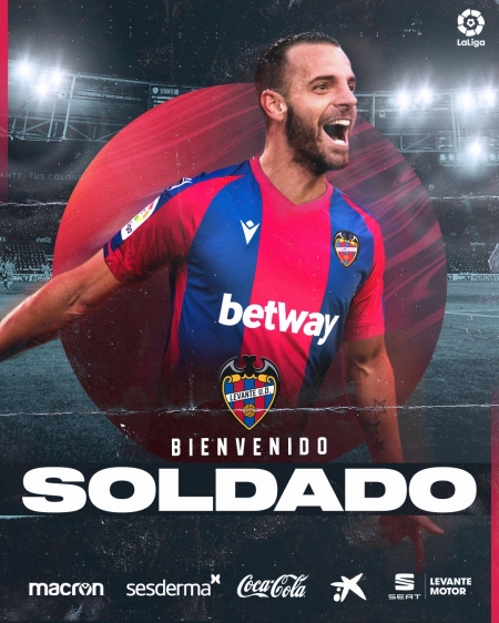Soldado ya es futbolista del Levante para las próximas dos temporadas (LEVANTE UD)