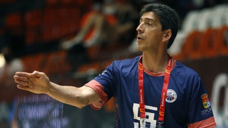 David Cárdenas durante la fase de ascenso a LEB Plata (FEB)