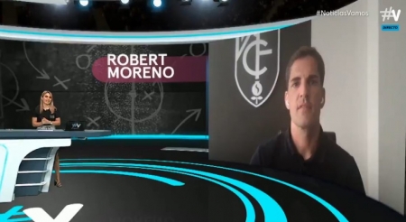 Robert Moreno atendió al canal Vamos de Movistar Plus (MOVISTAR +)