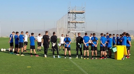 Imagen del entrenamiento de hoy del Granada CF (FRAN CALVO)