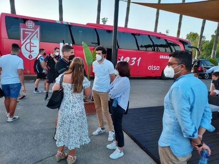 Robert Moreno, Patricia Rodríguez, Sophia Yang y Javier Aranguren hablan al término del encuentro de ayer