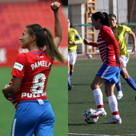 Pamela González y Alicia Redondo han renovado con el Granada Femenino una temporada más (JOSÉ VELASCO / GRJ)