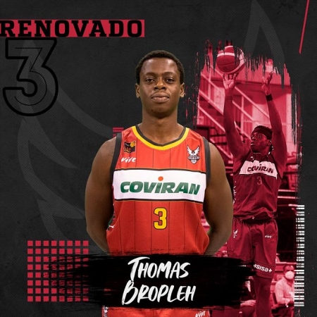 Thomas Bropleh seguirá siendo la referencia exterior del Covirán Granada (FUNDACIÓN CB GRANADA) 