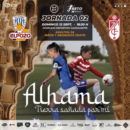 Cartel publicitario del partido entre el Alhama y el Granada Femenino (ALHAMA CF)