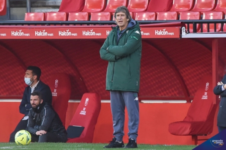 Manuel Pellegrini, durante el Granada - Betis de la pasada campaña (JOSÉ M. BALDOMERO)