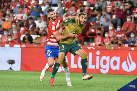 Lance del partido entre Granada y Betis en el `Nuevo Los Cármenes` (JOSÉ M. BALDOMERO)