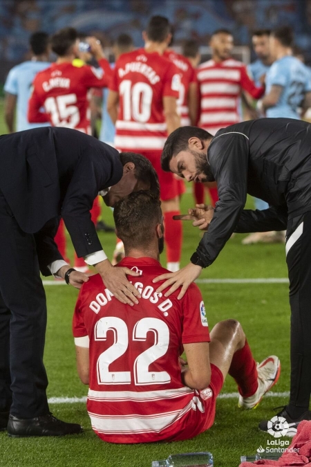 Domingos Duarte, antes de salir lesionado de `Balaídos` (LALIGA)