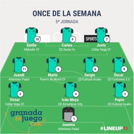 Once de la quinta jornada en Primera Andaluza Sénior (GRJ)