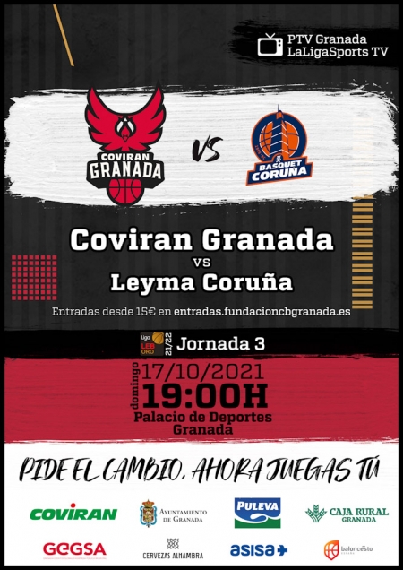 El Covirán Granada recibirá a Leyma Coruña (FUNDACIÓN CB GRANADA) 