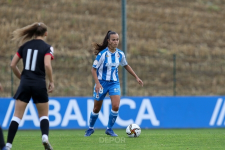 Raquel García, durante un partido con el Deportivo esta temporada (RC DEPORTIVO)