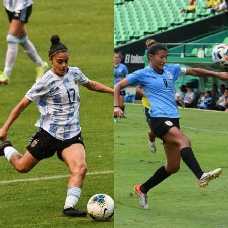 Nerea Agüero y Pamela González, durante los últimos partidos con sus respectivas selecciones (SELECCIÓN ARGENTINA; SELECCIÓN URUGUAY)