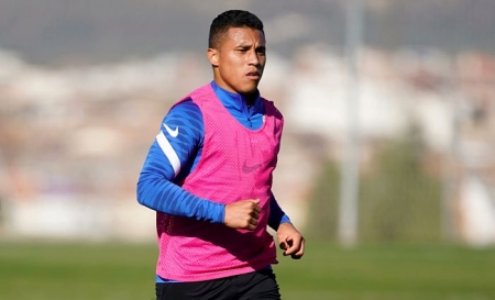 Machis ya ha entrenado en el césped junto a sus compañeros (PEPE VILLOSLADA / GCF)