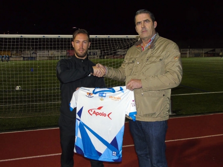 José Manuel Plata con el presidente del Loja (LOJA CD) 