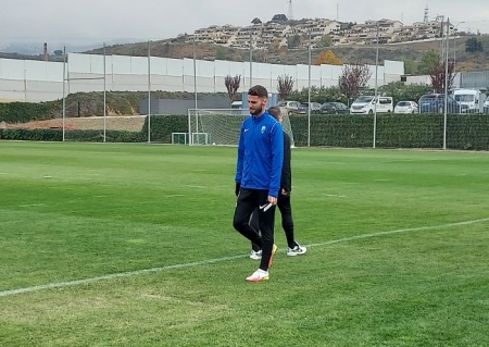 Domingos Duarte, en un entrenamiento individualizado en la Ciudad Deportiva durante su lesión (FRAN CALVO)