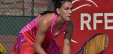 Nuria Parrizas durante un partido anterior (WTA / ARCHIVO)