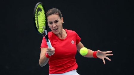 Nuria Parrizas durante el partido (GRAHAM DENHOLM GETTY IMAGES)