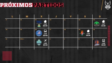 Calendario del Covirán Granada (FUNDACIÓN CB GRANADA)