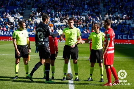 De Mera Escuderos, en los momentos previos al Espanyol - Granada de esta temporada (LALIGA)