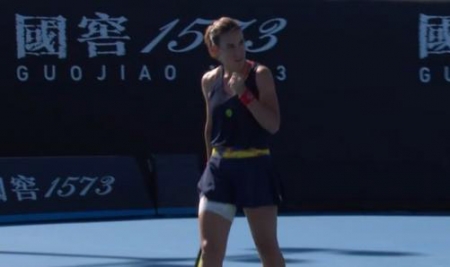 Nuria Párrizas celebra su primer triunfo en Grand Slam (TWITTER EUROSPORT) 