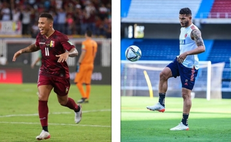 Machis y Luis Suárez, con Venezuela y Colombia, respectivamente (FVF / FCF)