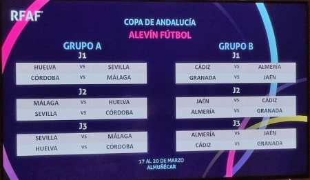 Calendario del Campeonato de Andalucía alevín (AYTO. ALMUÑÉCAR)
