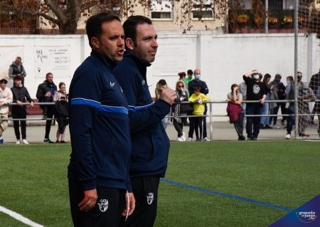 Juanjo Rodríguez y Piti en un partido de las selecciones granadinas (JOSÉ M. BALDOMERO)