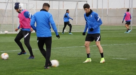 Escudero, durante el entrenamiento de este viernes en la Ciudad Deportiva (GCF TV)