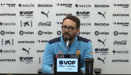 José Bordalás, en la rueda de prensa previa al partido contra el Granada (VALENCIA CF TV)