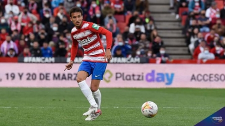 Milla volvió a ser el jugador más destacado del Granada CF (JOSÉ M. BALDOMERO) 