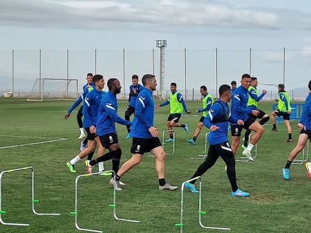 Jorge Molina, en el entrenamiento de este viernes en la Ciudad Deportiva (FRAN CALVO)