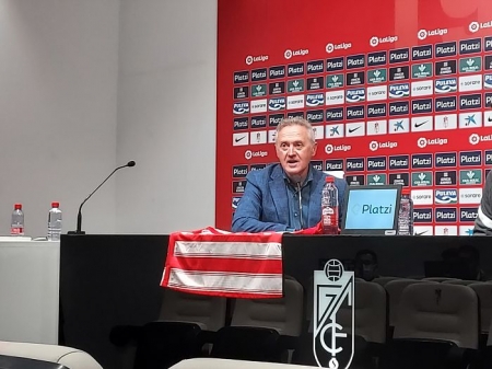 Pep Boada, en la rueda de prensa de la renovación de Jorge Molina (FRAN CALVO)