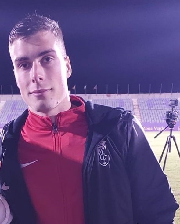 Soro, al término del choque frente al Real Jaén en `La Victoria` (GRJ)