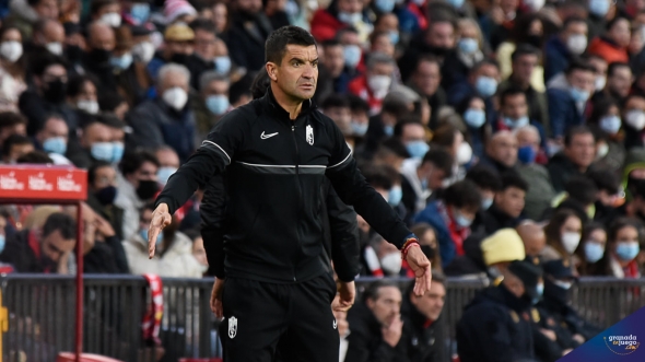 Rubén Torrecilla, durante el encuentro ante el Rayo Vallecano (JOSÉ M. BALDOMERO)