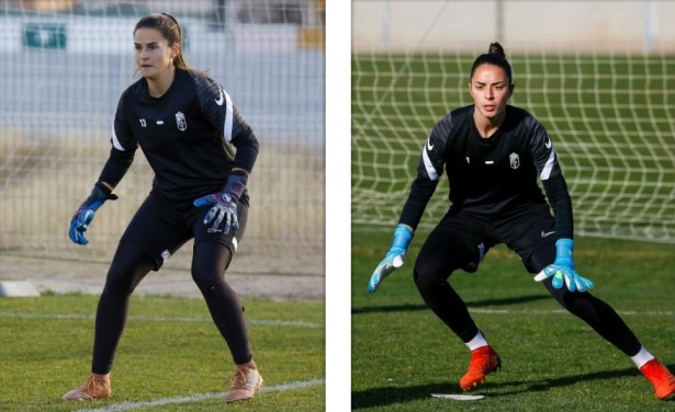 Andrea Romero y María Pi, entrenando en la Ciudad Deportiva (GCF)