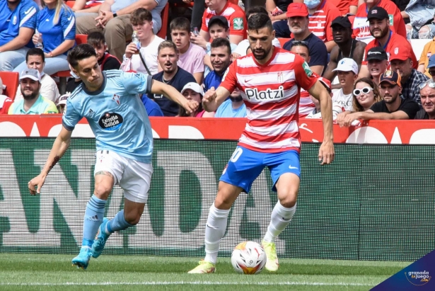 Antonio Puertas, durante el último encuentro ante el Celta en `Los Cármenes` (JOSÉ M. BALDOMERO)