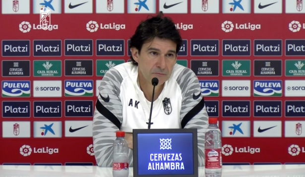 Aitor Karanka, en la rueda de prensa previa al partido contra el Betis (GCF TV)