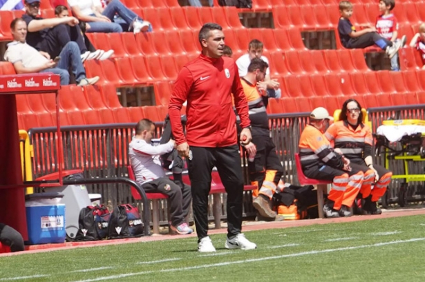 Juan Antonio Milla durante un partido con el filial (JOSÉ M. BALDOMERO) 