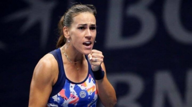 Párrizas celebrando un punto (WTA)
