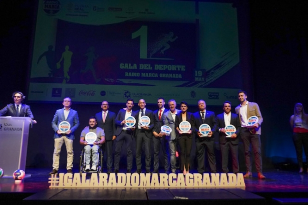 Foto de familia de la I gala del deporte Radio Marca Granada (RADIO MARCA)