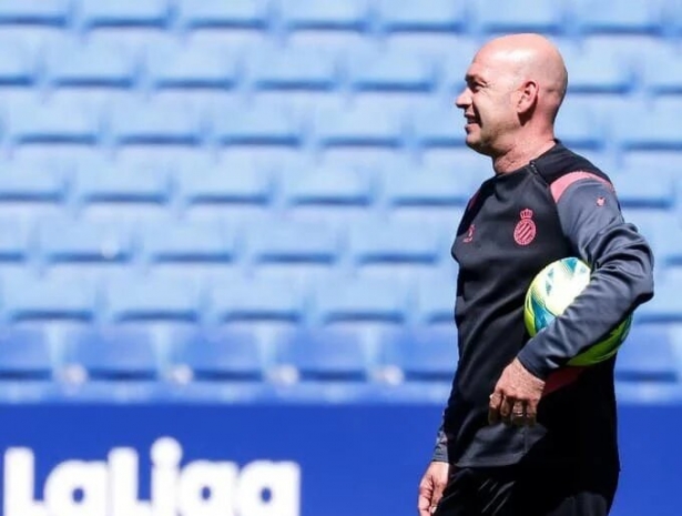 Luis Blanco, en un entrenamiento con el Espanyol (RCD ESPANYOL)