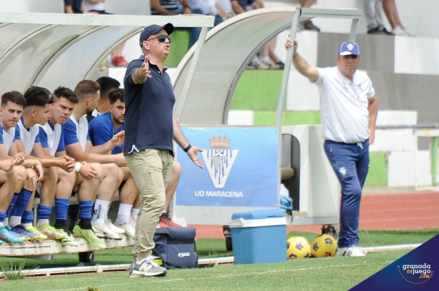 Jesús Párraga, en su último partido con el Maracena ante el Berja (JOSÉ M. BALDOMERO)