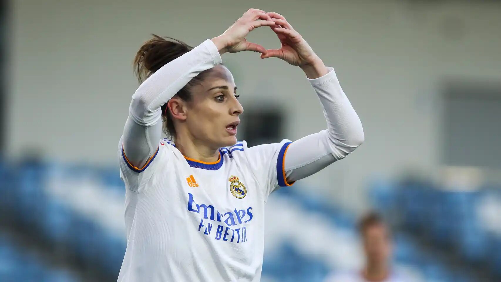 Esther celebra un gol con el Real Madrid esta temporada (EUROPA PRESS)