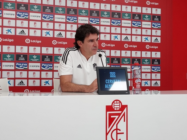 Karanka, en la rueda de prensa de este viernes en la Ciudad Deportiva (FRAN CALVO)