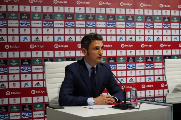 Pablo García Sampedro, en la rueda de prensa de presentación de la campaña de abonos de esta temporada hace dos semanas (JOSÉ VELASCO / GRJ)