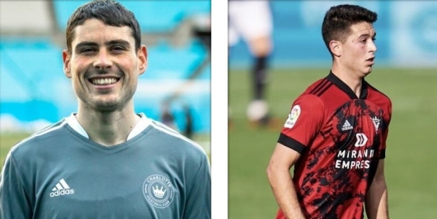 Sergio Ruiz y Víctor Meseguer, jugadores de Charlotte y Mirandés, respectivamente