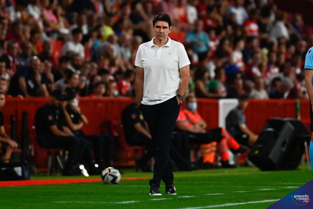 Aitor Karanka, durante un partido anterior en el `Nuevo Los Cármenes` (JOSÉ M. BALDOMERO)