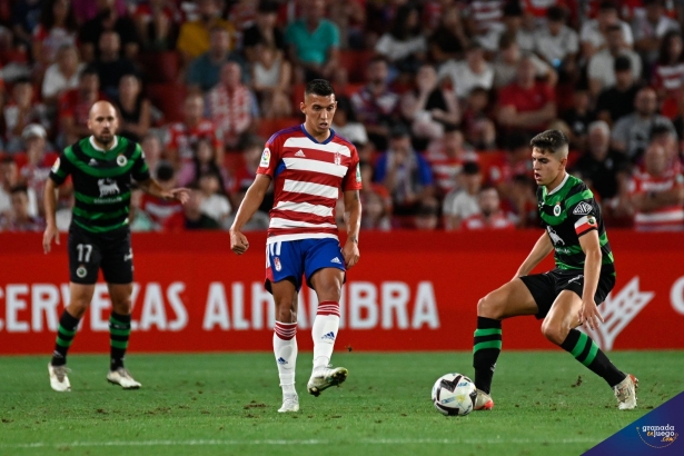 Uzuni, en el partido contra el Racing de Santander en `Los Cármenes` (JOSÉ M. BALDOMERO)