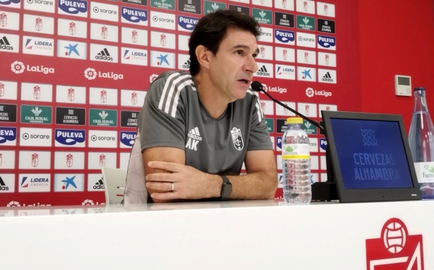 Aitor Karanka, en la sala de prensa de la Ciudad Deportiva este viernes (FRAN CALVO)